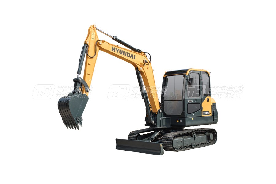 现代HX55小型履带挖掘机