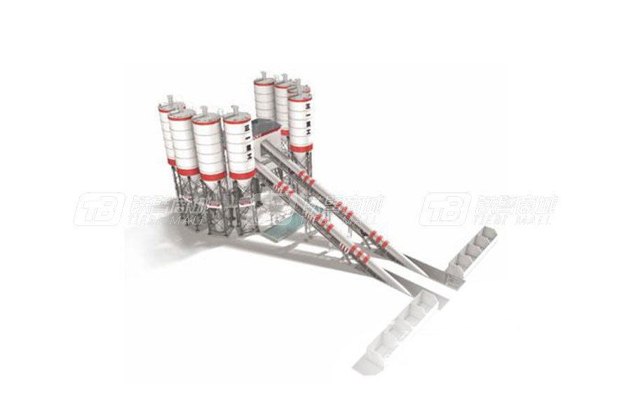 三一HZS180C8骨料输送斜皮带